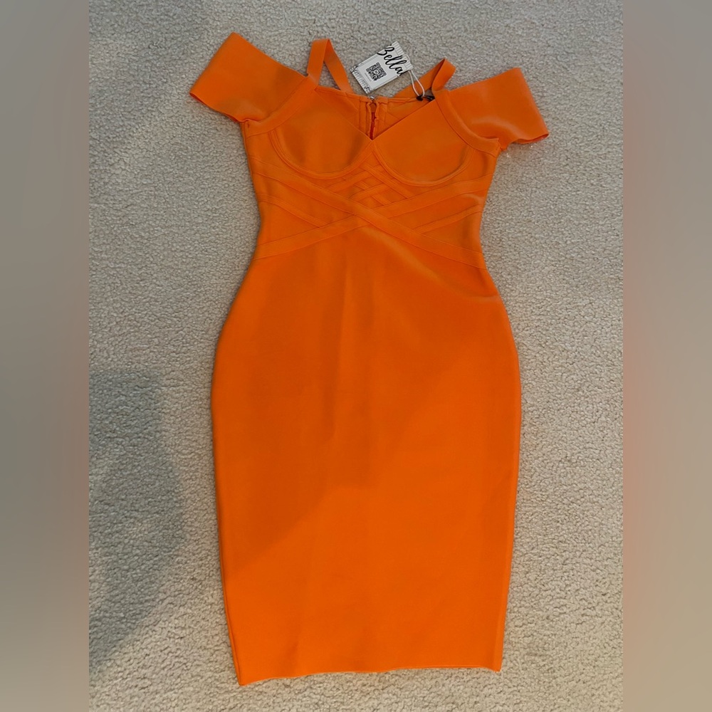 Elegant Orange Women's Dress
